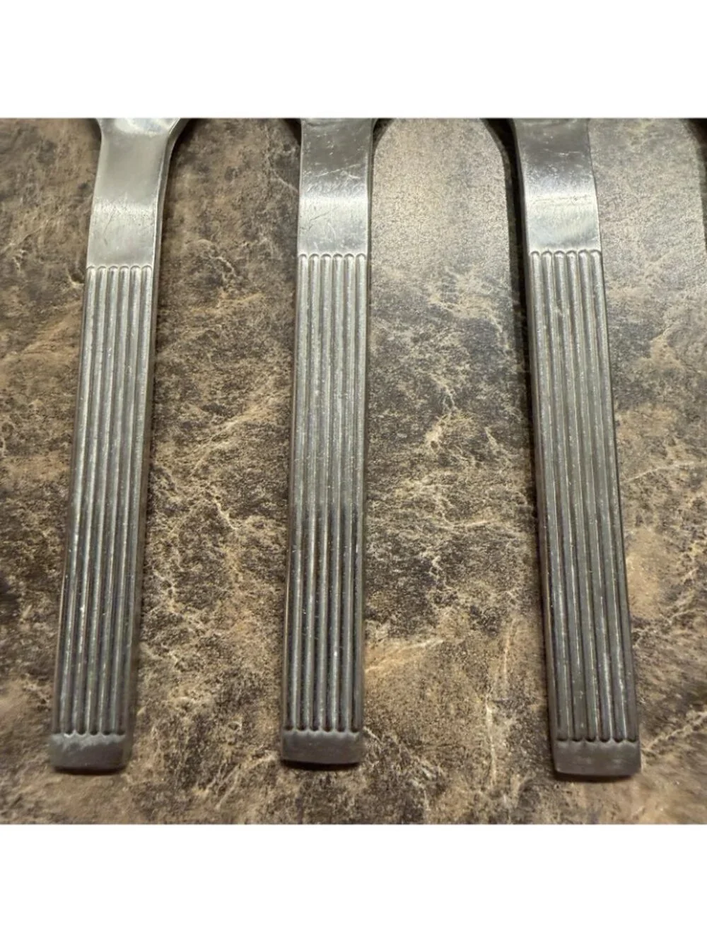6 Dansk Thebe Stainless  Teaspoons Japan Satin Ribbed Flatware Replacement